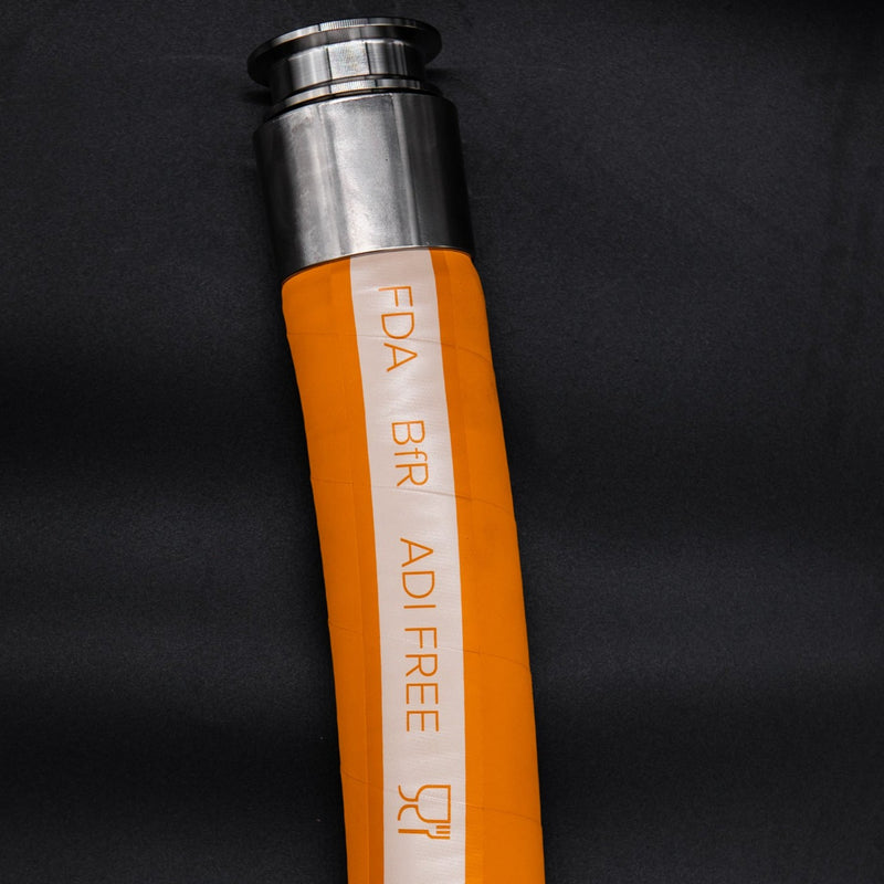 Texcel GROWLER Beverage Hose. Displaying the side profile of the crimped hose end. Photo credit: TCfittings.com.