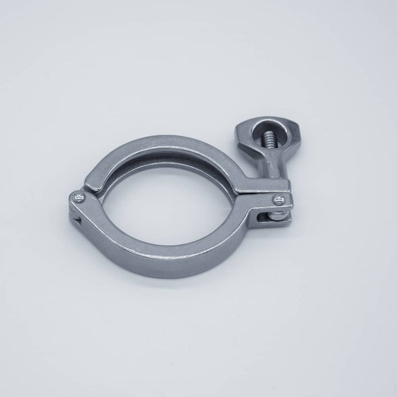 304 Stainless Steel 2 inch heavy duty Tri-Clamp. Angled view. Photo Credit: TCfittings.com