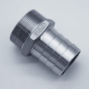 316 Stainless Steel 2-inch Male NPT to 2-inch Hose Barb Adapter. Main View. Photo Credit: TCfittings.com