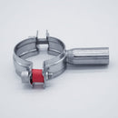 304 Stainless Steel Pipe Hanger. Side view to show product width. Photo Credit: TCfittings.com