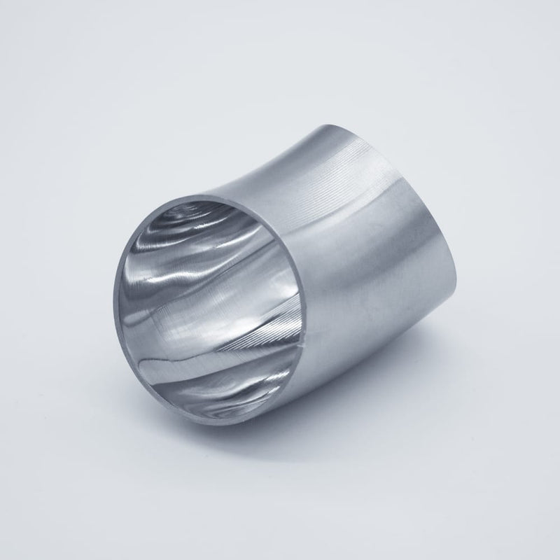 304 Stainless Steel 2 inch Weld 45 degree Elbow. Bottom View. Photo Credit: TCfittings.com