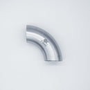 304 Stainless Steel 2 inch Weld 90 degree Elbow. Side view. Photo Credit: TCfittings.com