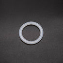 White Silicone gasket for a two inch tri-clamp connection. Single gasket. Photo credit: TCfittings.com.