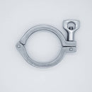 304 Stainless Steel 2.5 inch heavy duty Tri-Clamp. Side view to show product profile. Photo Credit: TCfittings.com