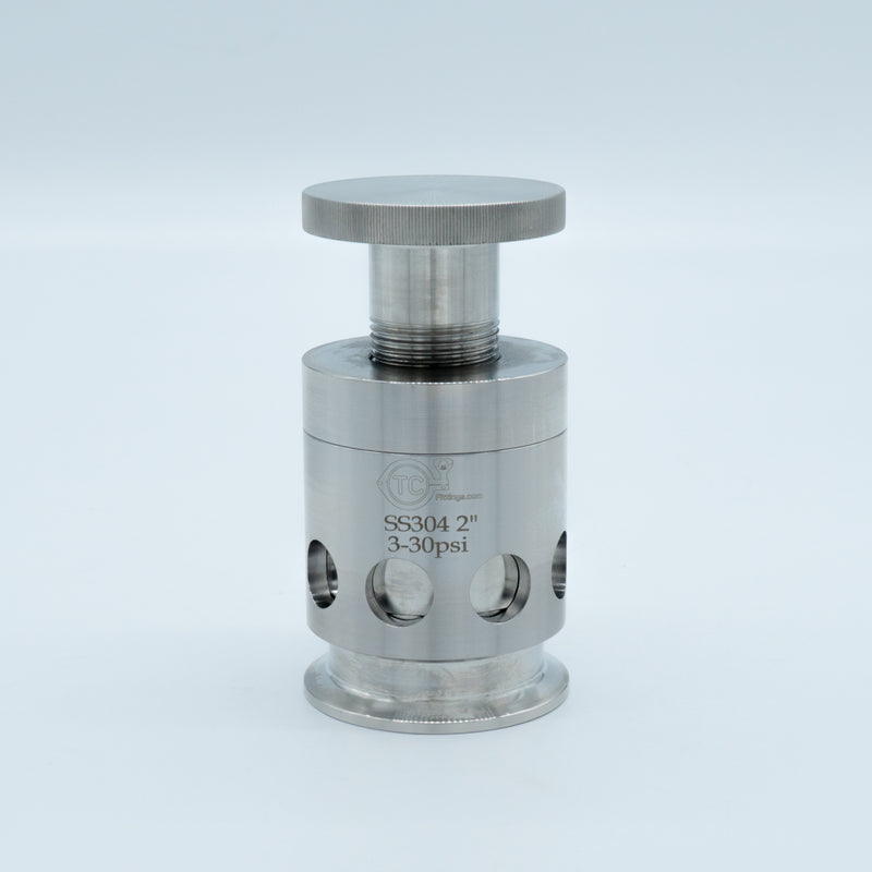 2 inch adjustable (3-30psi) pressure relief valve, front view.
