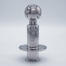 304 Stainless Steel 3 inch Tri Clamp Cap Spray Ball with 1.5 inch Tri Clamp Compatible Inlet Connection. Side view. Photo Credit: TCfittings.com