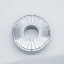 304 Stainless Steel 3 inch to 1.5 inch Cap Reducer. Bottom angled view. Photo Credit: TCfittings.com