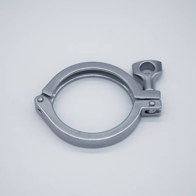 304 Stainless Steel 3 inch heavy duty Tri-Clamp. Angled view. Photo Credit: TCfittings.com