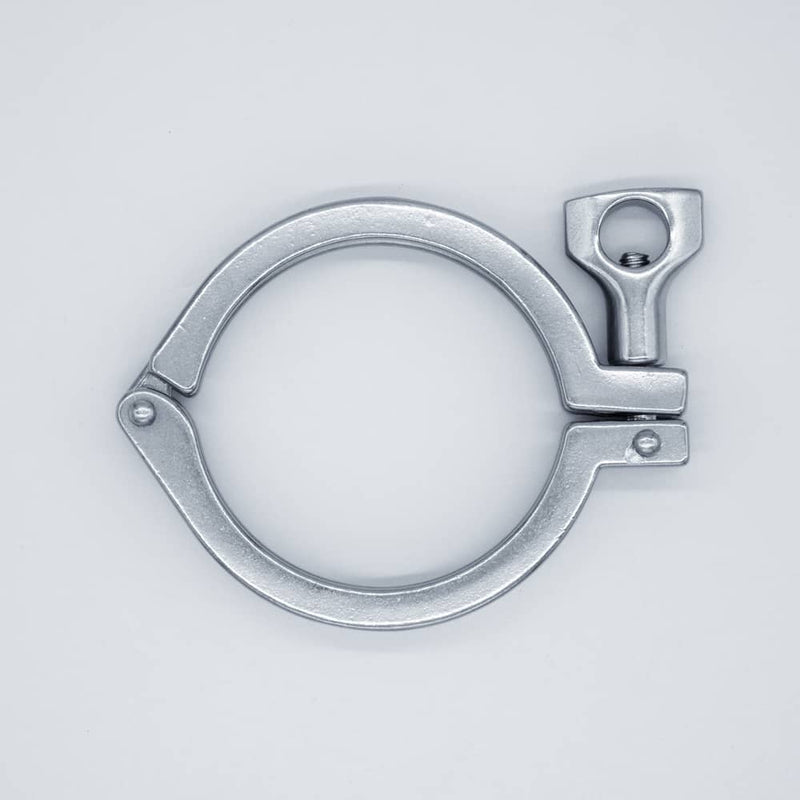 304 Stainless Steel 3 inch heavy duty Tri-Clamp. Side view to show product profile. Photo Credit: TCfittings.com