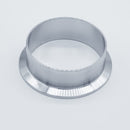 304 Stainless Steel 3-inch Tri-Clamp to 3-inch Long Ferrule - to be welded on to 3-inch tubing. Angled View. Photo Credit: TCfittings.com