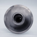 304 Stainless Steel 4 inch Tri Clamp Cap Spray Ball with 1.5 inch Tri Clamp Compatible Inlet Connection. Bottom View. Photo Credit: TCfittings.com