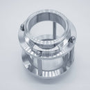 304 Stainless Steel and Borosilicate Glass tri-clamp compatible Sight Glass. Top angled view. Photo Credit: TCfittings.com