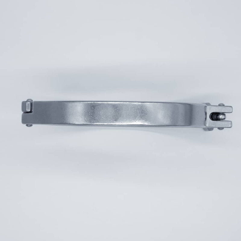 304 Stainless Steel 6 inch heavy duty Tri-Clamp. Bottom view to show band thickness. Photo Credit: TCfittings.com