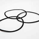 Black EPDM gasket for an eight inch tri-clamp connection. Group of Three. Photo Credit: TCfittings.com