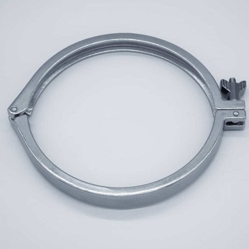 304 Stainless Steel 8 inch heavy duty Tri-Clamp. Angled view. Photo Credit: TCfittings.com