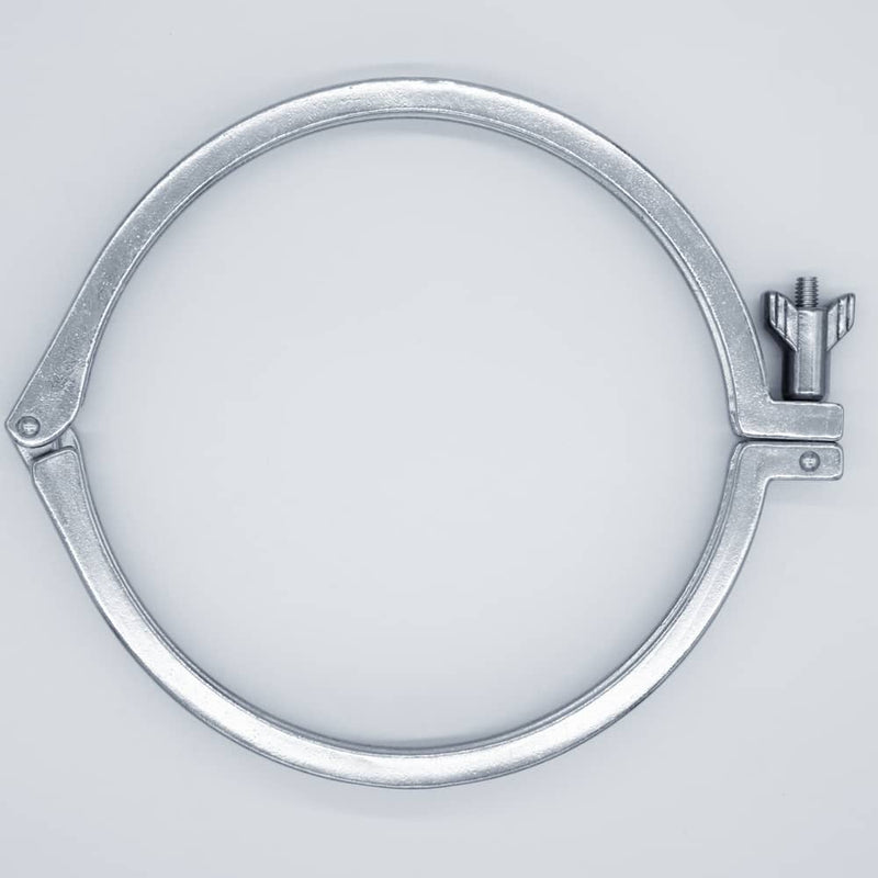 304 Stainless Steel 8 inch heavy duty Tri-Clamp. Side view to show product profile. Photo Credit: TCfittings.com