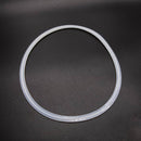 White Silicone gasket for an eight inch tri-clamp connection. Single gasket. Photo credit: TCfittings.com.