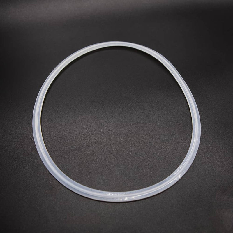 White Silicone gasket for an eight inch tri-clamp connection. Single gasket. Photo credit: TCfittings.com.
