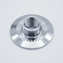 2-inch Tri-Clamp x 1/2-inch Female NPT adapter. Main View - angled to show NPT threads. Photo Credit: TCfittings.com