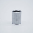 304 Stainless Steel 1/2-inch Female NPT Coupler. Side profile. Photo credit: TCfittings.com.