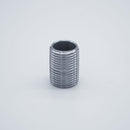 304 Stainless Steel 1/2-inch Male NPT Close Nipple. Side Profile. Photo credit: TCfittings.com.