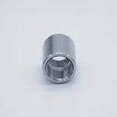 304 Stainless Steel 1/4-inch Female NPT Coupler. Angled view of the threads. Photo credit: TCfittings.com.