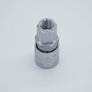 304 Stainless Steel 1/4-inch Female NPT to Female Air Quick Connect. Angled to show female threads. Photo credit: TCfittings.com.