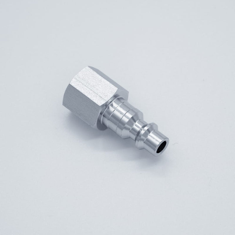 304 Stainless Steel 1/4-inch Female NPT to Male Air Quick Connect. Angled view. Photo credit: TCfittings.com.