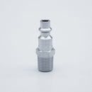 304 Stainless Steel 1/4-inch Male NPT to Male Air Quick Connect. Side Profile. Photo credit: TCfittings.com.