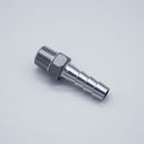 316 Stainless Steel 1/4-inch Male NPT to 3/8-inch Hose Barb Adapter. Main View. Photo Credit: TCfittings.com