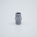 304 Stainless Steel 1/4-inch Male NPT Hex Nipple. Side profile. Photo credit: TCfittings.com.