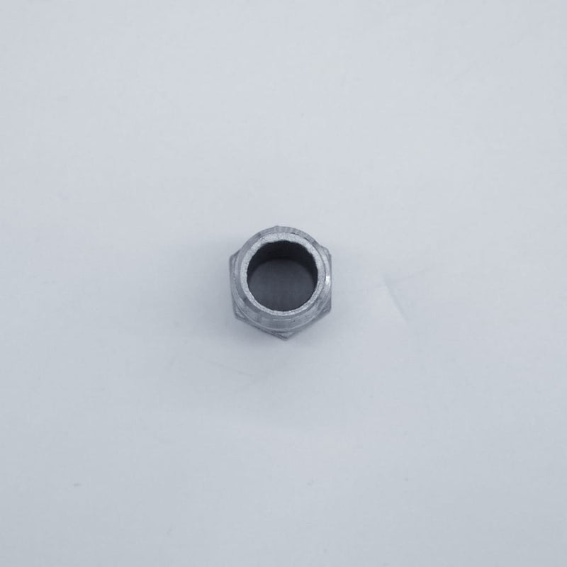 304 Stainless Steel 1/4-inch Male NPT Hex Nipple. Top View. Photo credit: TCfittings.com.