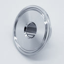 1.5-inch Tri-Clamp x 3/8-inch Female NPT adapter. Bottom View - angled to show NPT threads. Photo Credit: TCfittings.com