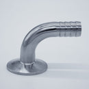 1.5-inch Tri-Clamp x 3/4-inch Hose Barb adapter with 90-degree bend. Main Side View. Photo Credit: TCfittings.com