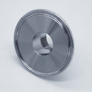 2-inch Tri-Clamp x 3/4-inch Female NPT adapter. Bottom View - angled to show NPT threads. Photo Credit: TCfittings.com