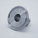 1.5-inch Tri-Clamp x 3/4-inch Hose Barb adapter. Bottom View. Photo Credit: TCfittings.com
