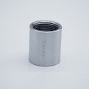 304 Stainless Steel 3/4-inch Female NPT Coupler. Side profile. Photo credit: TCfittings.com.