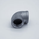 304 Stainless Steel 3/4-inch Female NPT to 3/4-inch Female NPT 90-degree elbow. Bottom view to show threads. Photo credit: TCfittings.com.