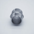 304 Stainless Steel 3/4-inch Male NPT Hex Nipple. Bottom View. Photo credit: TCfittings.com.